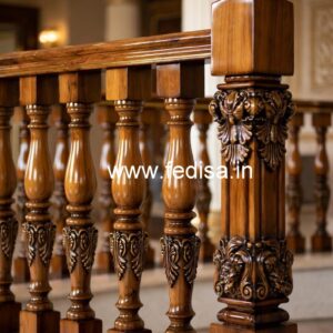 Elegant Brass Wood Railings for Staircase No-2553