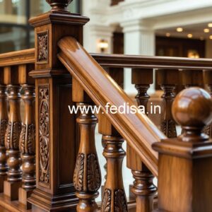 Luxury Brass Wood Handrail Ideas for Homes No-2562