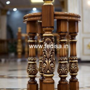 Decorative Brass Wood Fence Collection for Villas No-2567