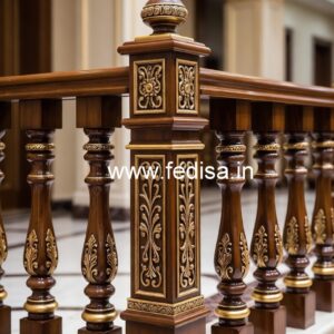 Stylish Brass Wood Balcony Decor with Modern Finish No-2569