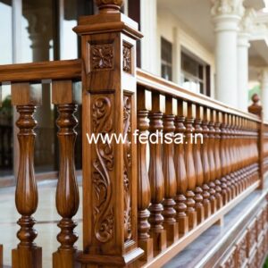 Modern Brass Wood Railings for Interior Staircase No-2571