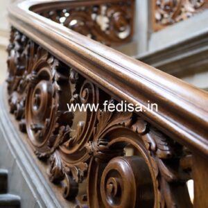 Stylish Brass Wood Staircase Decor Inspiration No-2580