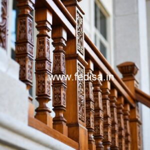 Modern Brass Wood Handrails for Stylish Homes No-2582