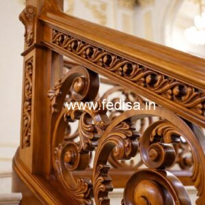 Decorative Brass Wood Railings for Luxury Homes No-2590