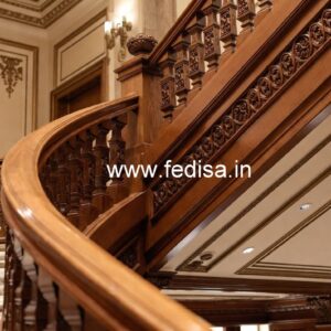 Premium Brass Wood Balcony Safety Fence Ideas No-2593
