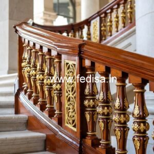 Decorative Brass Wood Fence with Contemporary Style No-2596