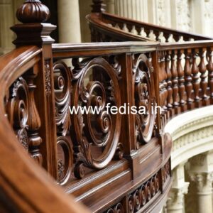 Premium Brass Wood Balcony Design Inspiration No-2600