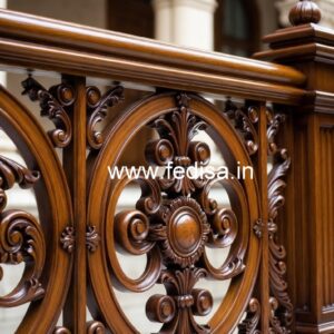 Stylish Brass Wood Railings for Villas No-2608