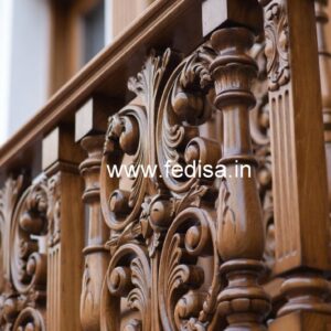 Decorative Brass Wood Staircase Handrail Inspiration No-2611
