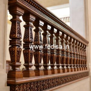 Luxury Brass Wood Railings for Rich Homes No-2616