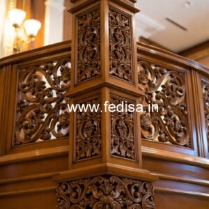 Modern Brass Wood Staircase Fence Inspiration No-2618
