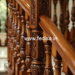 Elegant Brass Wood Balcony Collection for Interiors No-2620