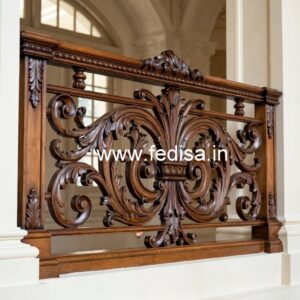 Premium Brass Wood Stair Railings for Duplex House No-2621