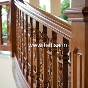 Modern Brass Wood Balcony Railings with Elegant Style No-2624