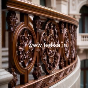 Decorative Brass Wood Railings for Contemporary Homes No-2628
