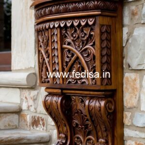 Stylish Brass Wood Balcony Safety Fence Collection No-2631