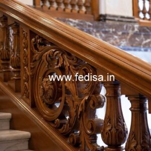 Premium Brass Wood Staircase Interior Ideas No-2633