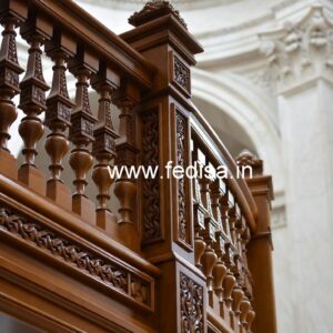 Elegant Brass Wood Balcony Fence Inspiration No-2638