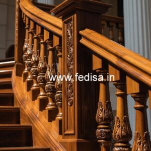 Premium Brass Wood Handrails for Modern Homes No-2639