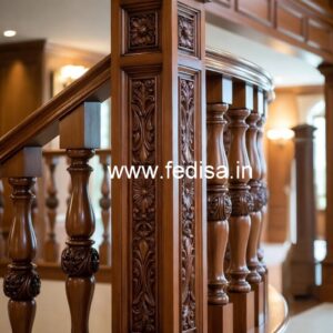 Stylish Brass Wood Fence with Artistic Touch No-2643