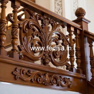 Premium Brass Wood Staircase Fence Collection No-2645