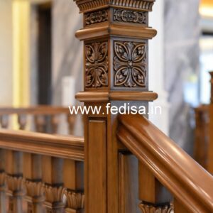 Modern Brass Wood Balcony Fence Collection No-2654