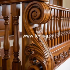Luxury Brass Wood Railings for Contemporary Homes No-2659