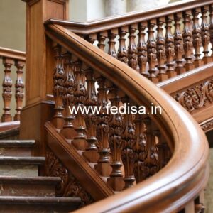 Stylish Brass Wood Fence for Luxury Villas No-2661