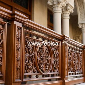 Premium Brass Wood Balcony Handrails with Rich Style No-2663