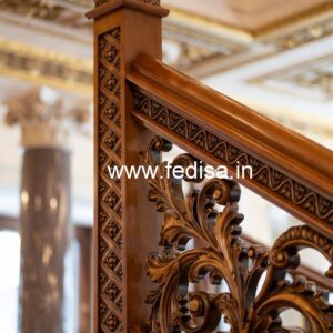 Decorative Brass Wood Railings for Modern Staircase No-2664