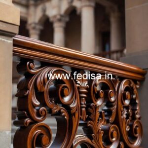 Modern Brass Wood Staircase Side Fence Inspiration No-2666