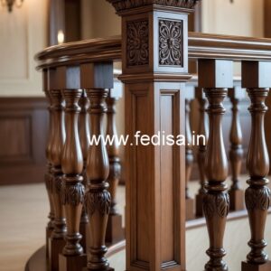 Stylish Brass Wood Staircase Decor Collection No-2679