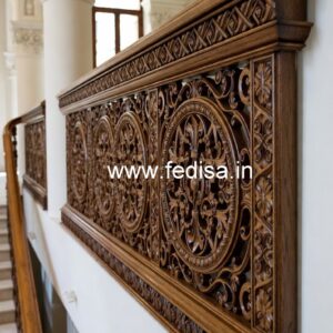 Modern Brass Wood Handrails for Rich Interiors No-2690
