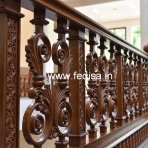 Premium Brass Wood Balcony Railings Collection 2034 No-2699