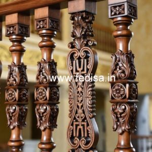 Brass Wood Railing for Duplex House No-2710