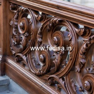 Brass and Wooden Stair Railings for Home No-2712