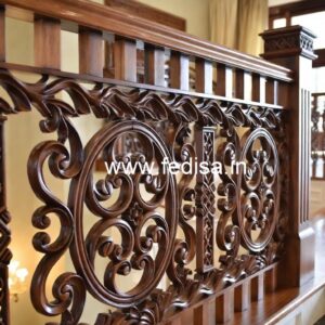 Luxury Wooden Railings with Brass Finish No-2719