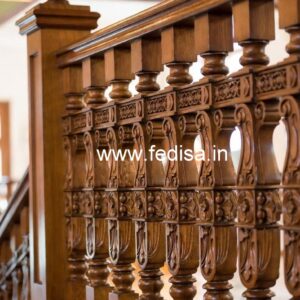 Premium Brass Wood Staircase Collection No-2723