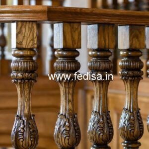 Stylish Brass Wood Staircase Banister No-2732