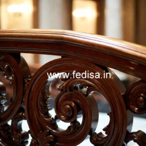 Modern Brass Wood Stair Fence Design No-2737