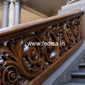 Decorative Brass Wood Stair Fence Ideas No-2747