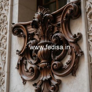 Elegant Brass Wood Staircase Handrails No-2767