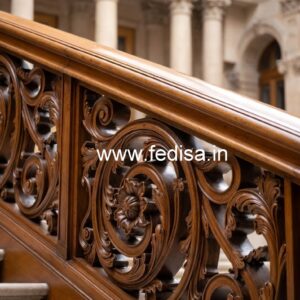 Elegant Brass Wood Handrails for Stairs No-2774