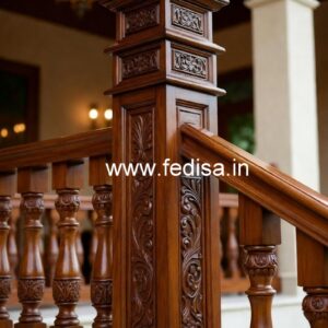 Brass Wood Staircase with Elegant Style No-2776
