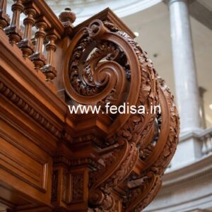 Premium Brass Wood Railings with Golden Touch No-2778