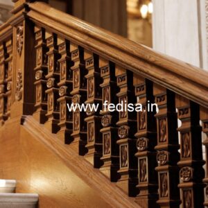 Elegant Brass Wood Staircase Fence Collection No-2781