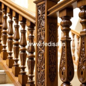 Decorative Brass Wood Staircase Side Rails No-2783
