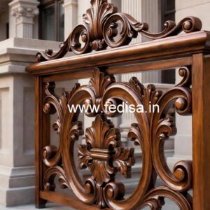 Elegant Brass Wood Staircase Interior Ideas No-2788