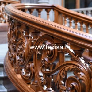 Decorative Brass Wood Balcony Handrails No-2789