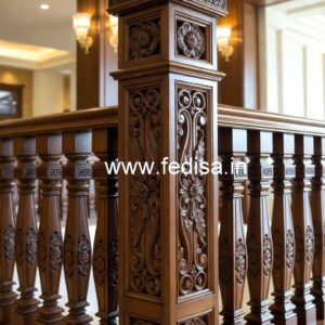 Stylish Brass Wood Staircase Collection No-2792